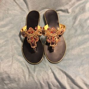 Bling sandals worn Once!